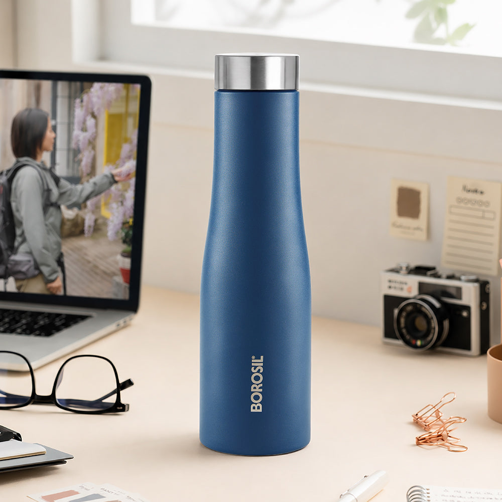 Swan Single Wall Bottle, Blue
