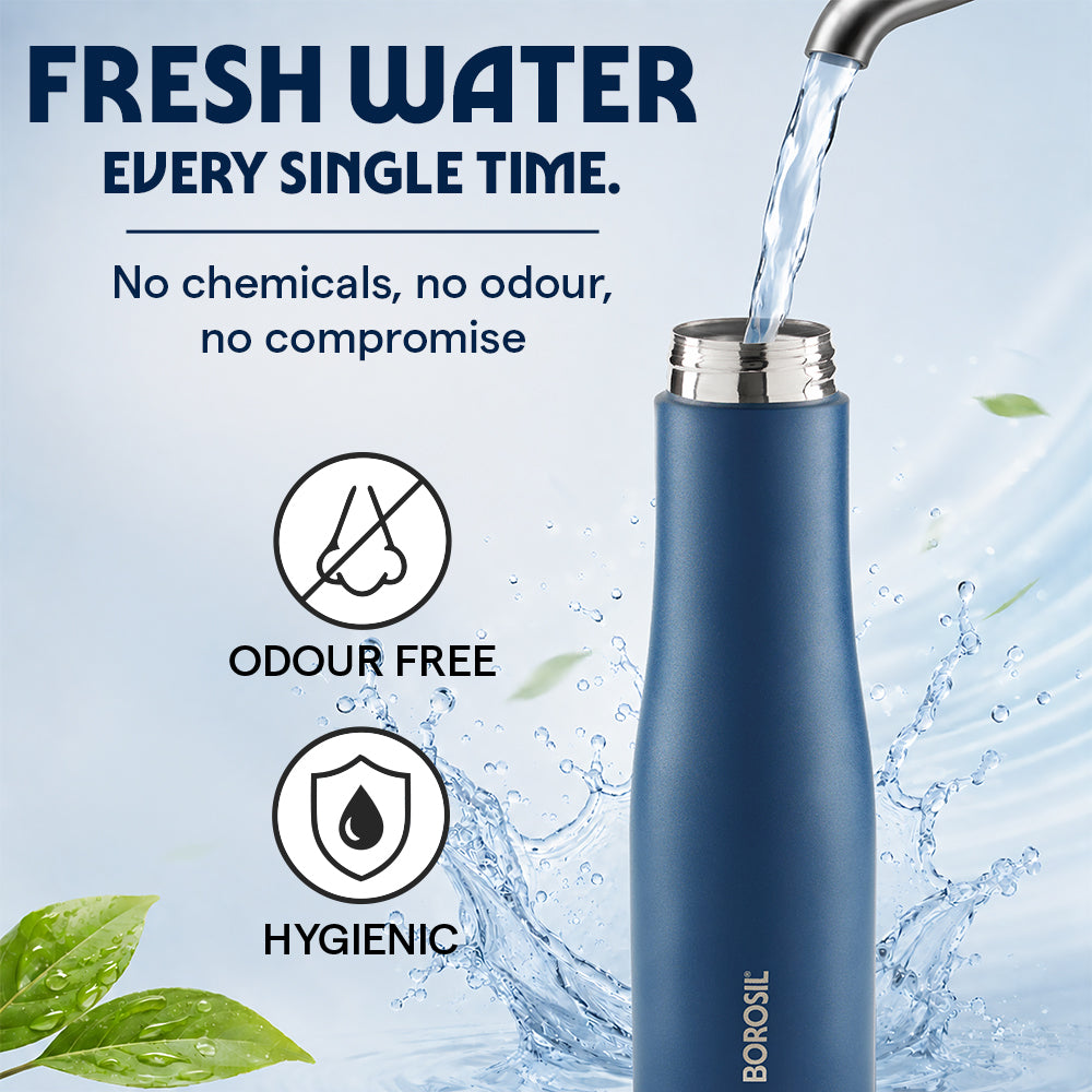 Swan Single Wall Bottle, Blue