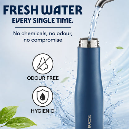 Swan Single Wall Bottle, Blue