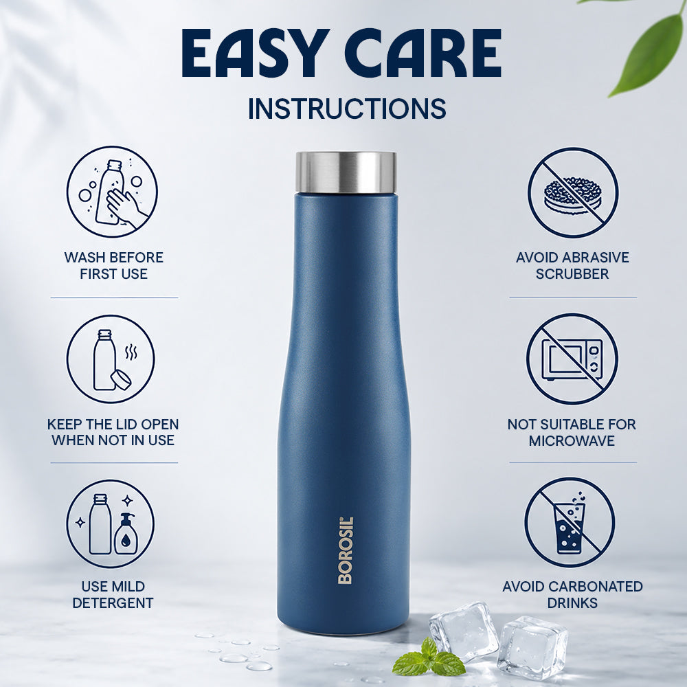 Swan Single Wall Bottle, Blue