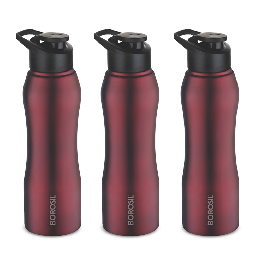 Grip n Sip Single Wall Bottle Set, Maroon
