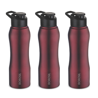 Grip n Sip Single Wall Bottle Set, Maroon