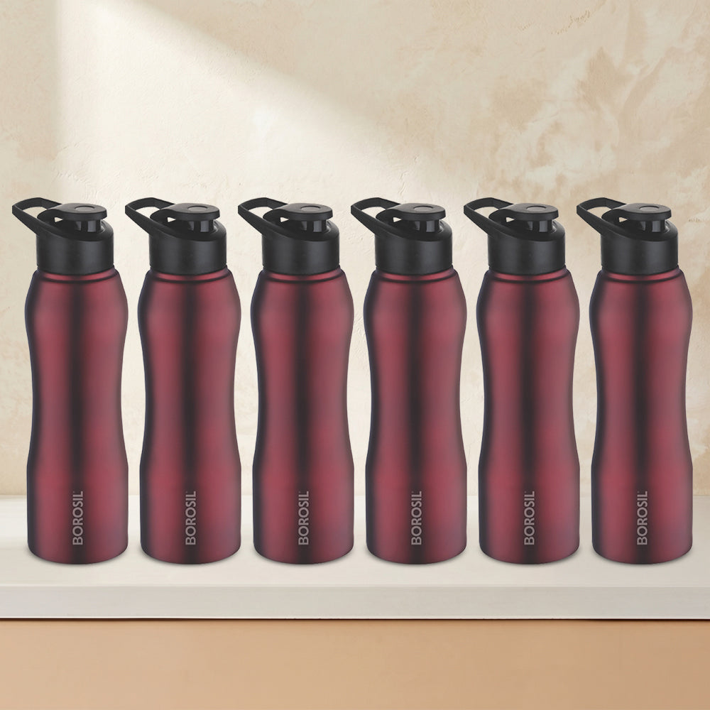 Grip n Sip Single Wall Bottle Set, Maroon