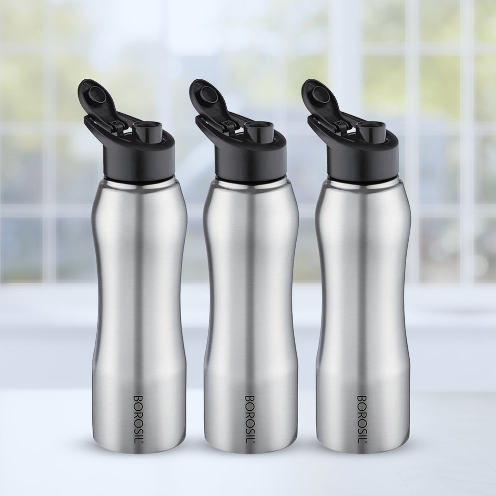 Borosil Grip n Sip Classic, 1 L - Set of 3
