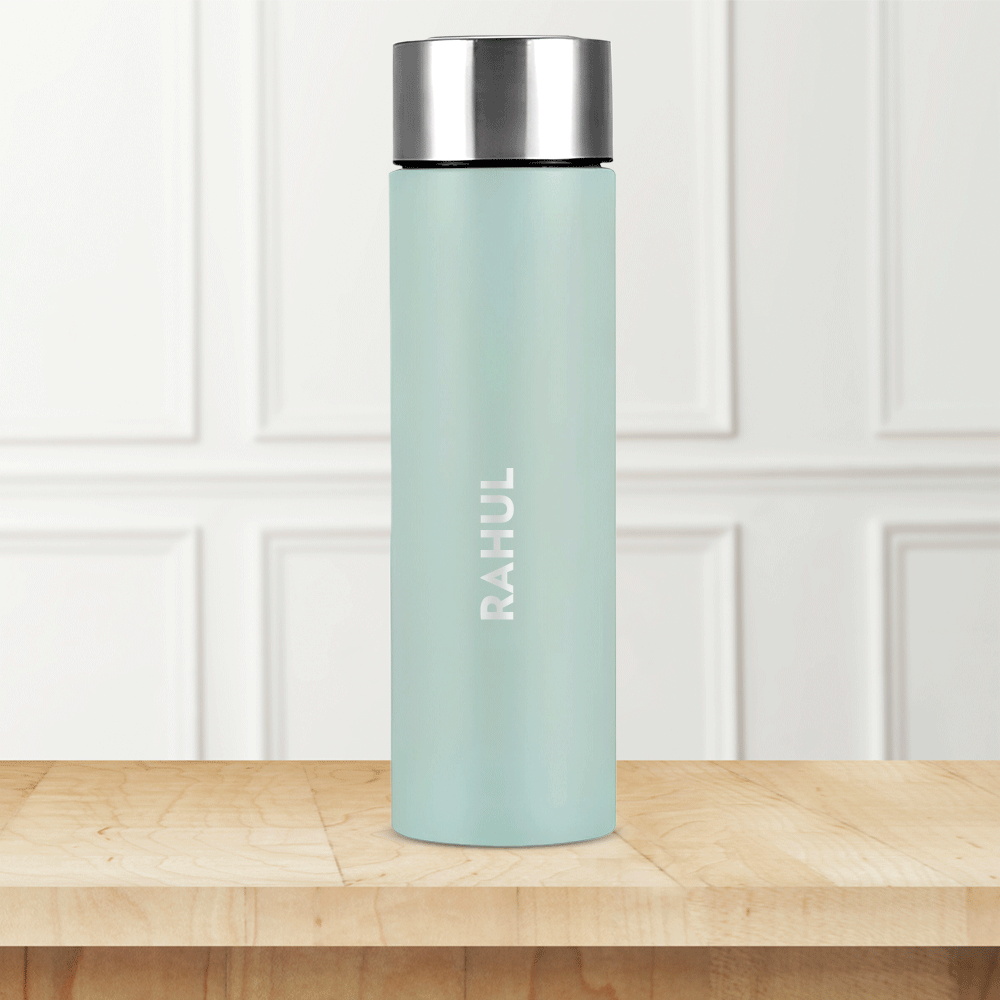 Personalised CoolSip Stainless Steel Single Wall Bottle, Mint
