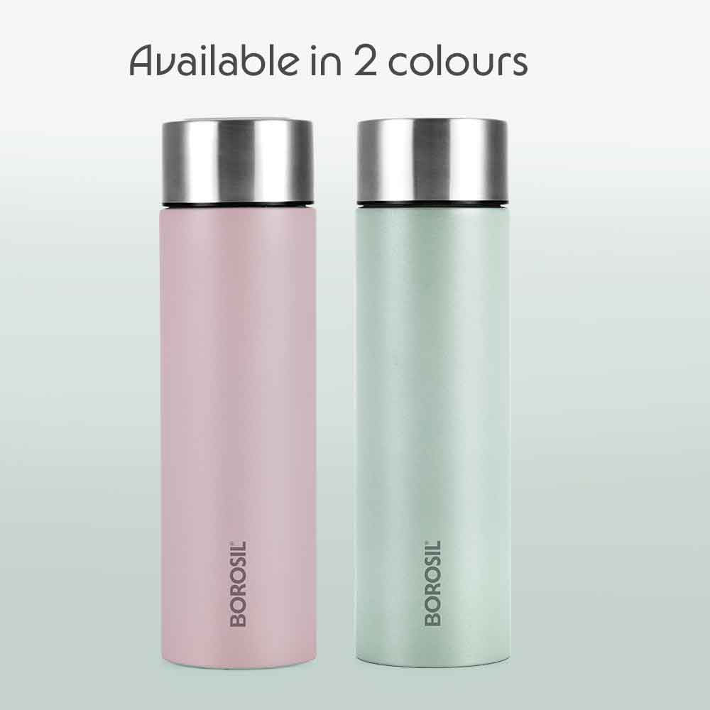 Borosil CoolSip SS Single Wall Bottle, Mint, 1 L