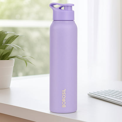Cosmo Stainless Steel Single Wall Bottle, Purple