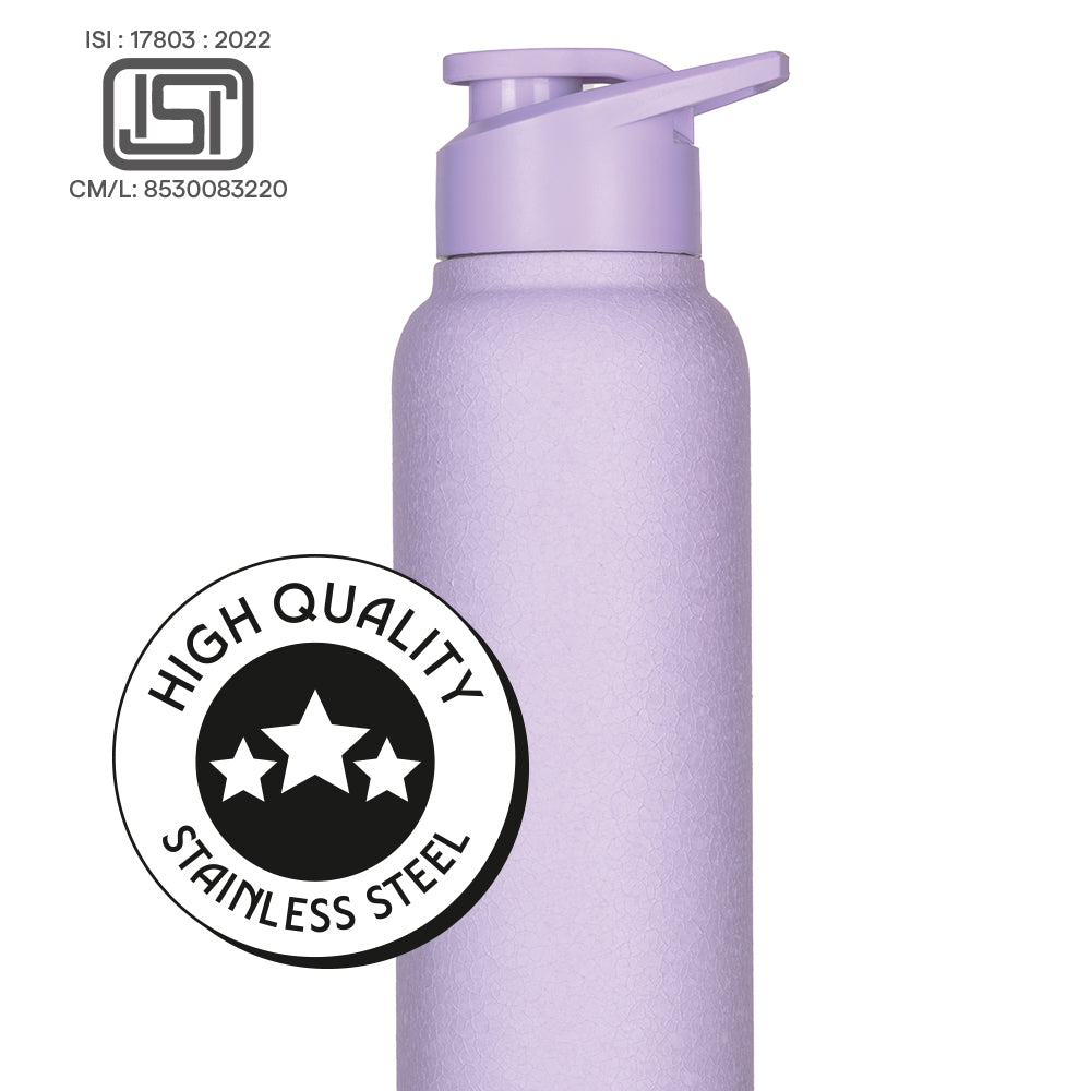 Borosil Cosmo SS Single Wall Bottle, Purple, 1 L