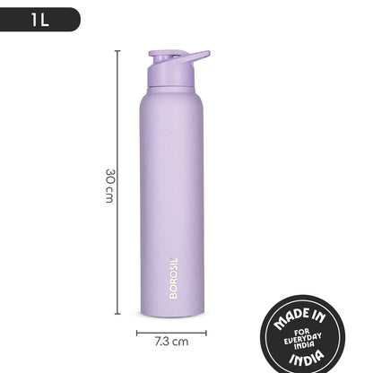 Cosmo Stainless Steel Single Wall Bottle, Purple