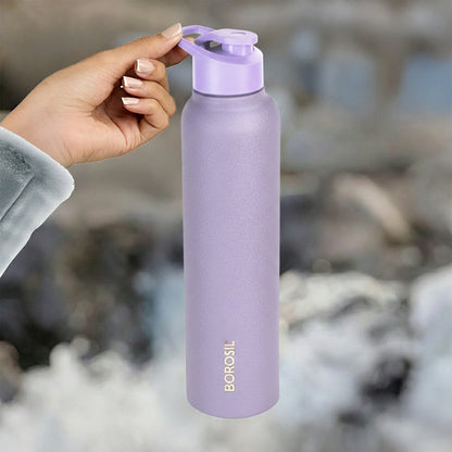 Cosmo Stainless Steel Single Wall Bottle, Purple