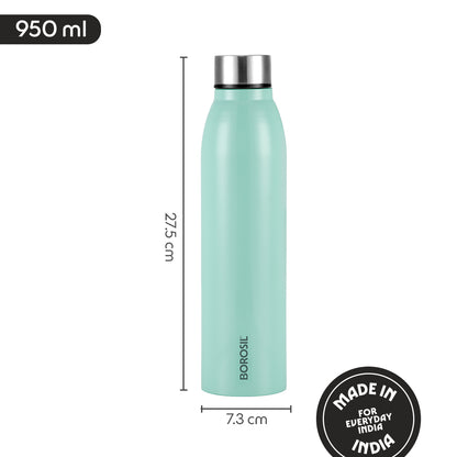Glacier Stainless Steel Single Wall Bottle, Jade
