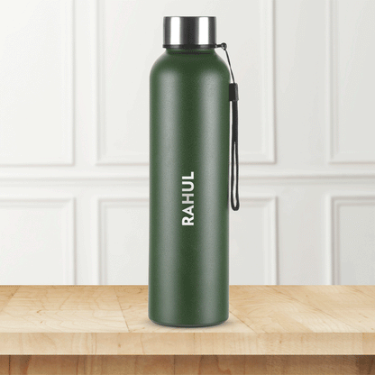 Personalised Laguna Stainless Steel Single Wall Bottle, Green