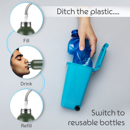 Laguna Stainless Steel  Single Wall Bottle, Green