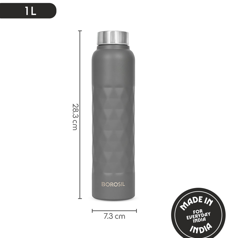 Prism Single Wall Bottle, Grey