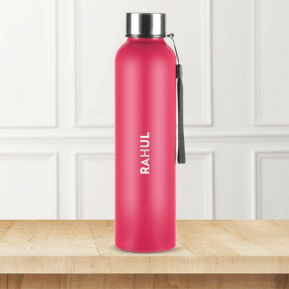 Personalised Laguna Stainless Steel Single Wall Bottle, Red