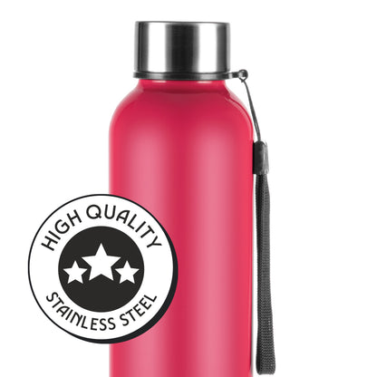 Personalised Laguna Stainless Steel Single Wall Bottle, Red