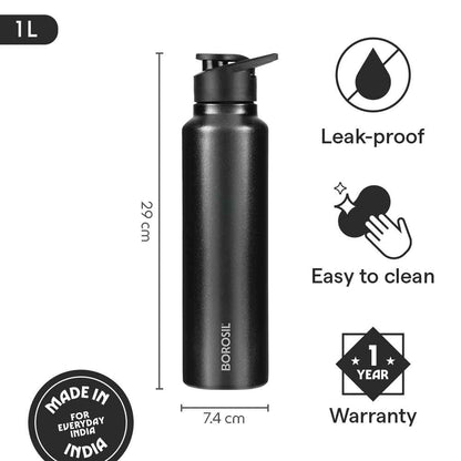 SipFresh Stainless Steel Single Wall Bottle, Galax