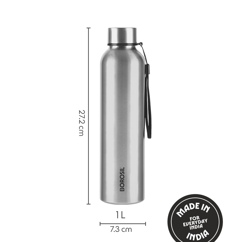 Borosil Laguna SS Bottle, 1L