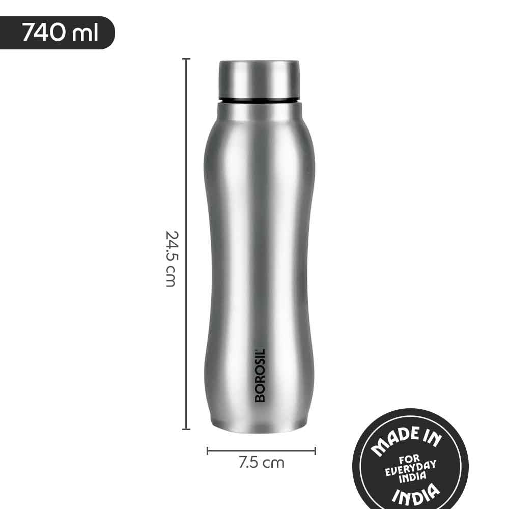 Borosil Chillmate Single Wall Bottle, 740ml