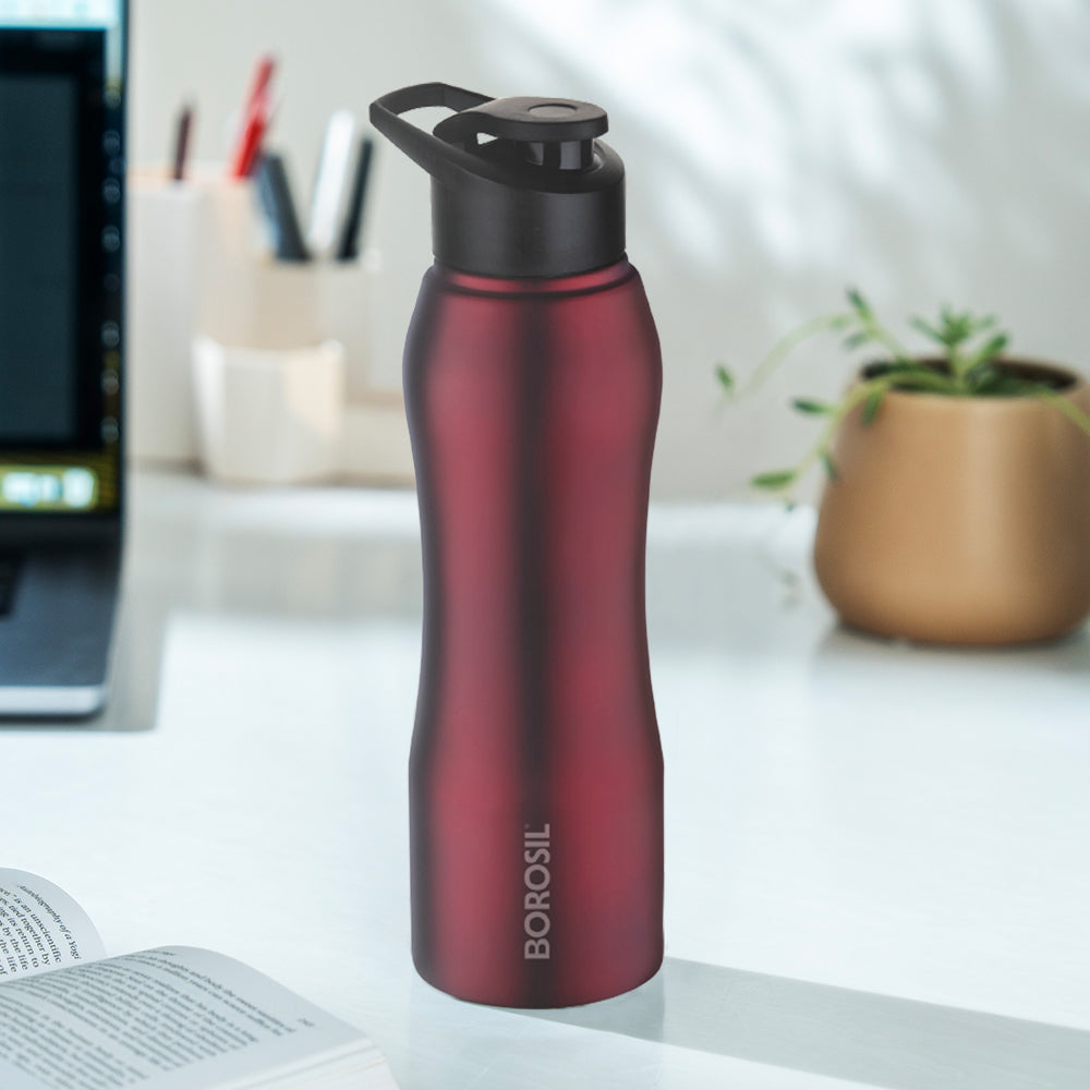 Grip n Sip Single Wall Bottle, Maroon