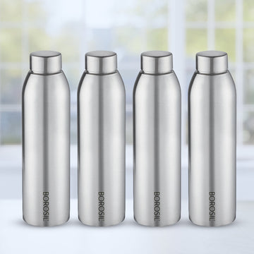 Borosil Easy Sip Stainless Steel 750 ml Silver - Set of 4