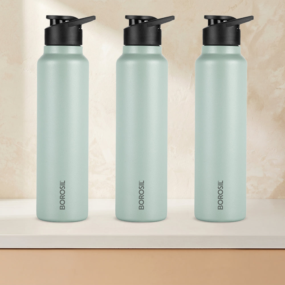 SipFresh SS Single Wall Bottle Set, Mint