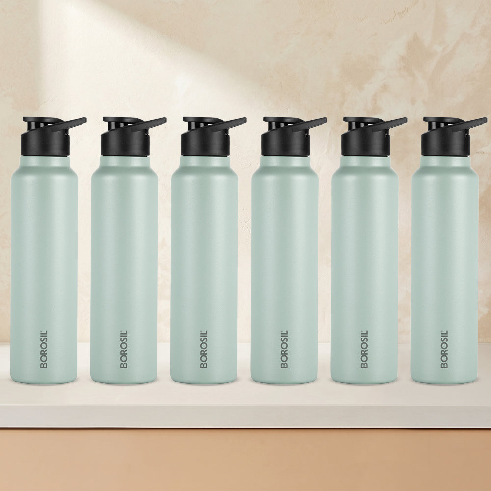 SipFresh SS Single Wall Bottle Set, Mint