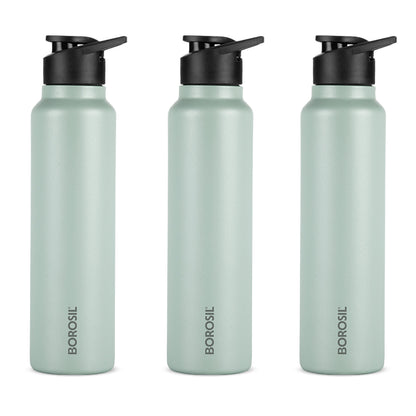 SipFresh SS Single Wall Bottle Set, Mint