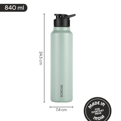 SipFresh Stainless Steel Single Wall Bottle, Mint