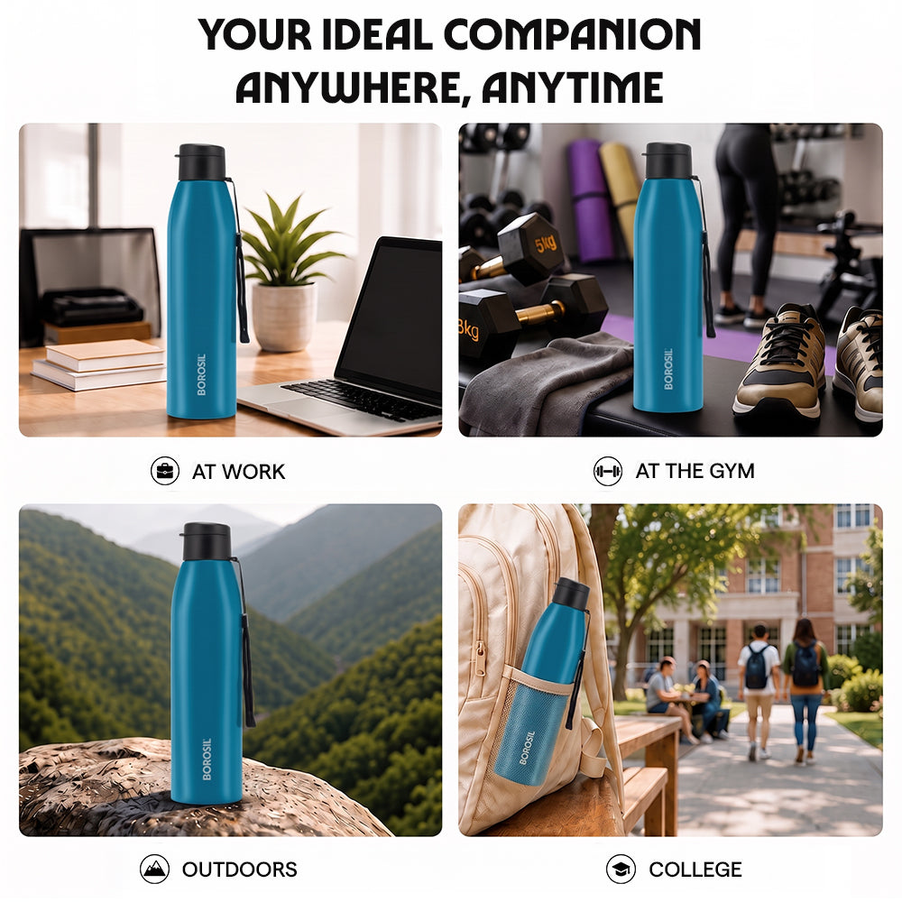 Glint Single Wall Bottle, Blue