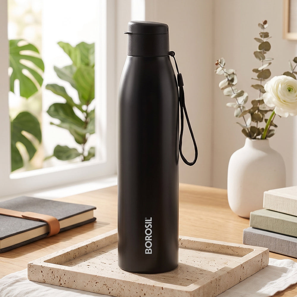 Glint Single Wall Bottle, Black