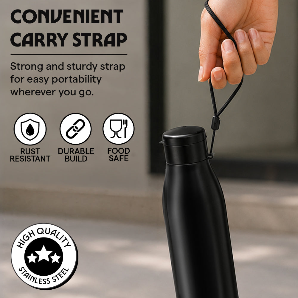 Glint Single Wall Bottle, Black