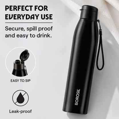 Glint Single Wall Bottle, Black
