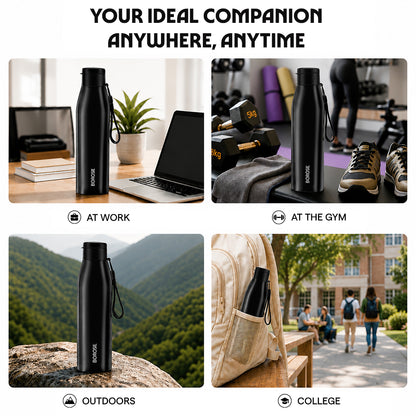 Glint Single Wall Bottle, Black