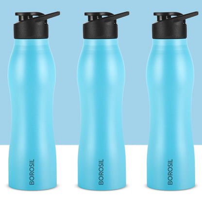 GripGo Single Wall Bottle Set, Blue