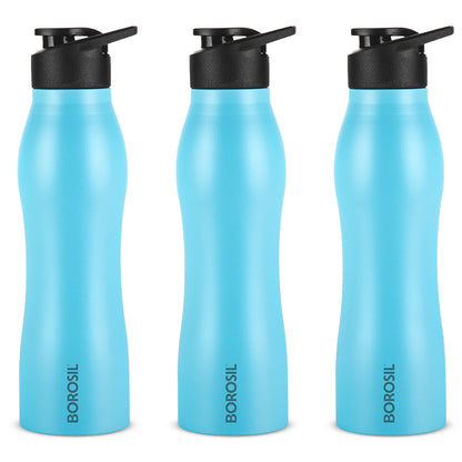 GripGo Single Wall Bottle Set, Blue