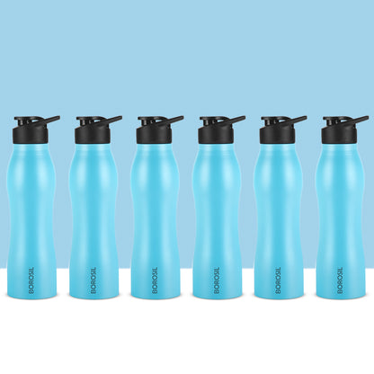 GripGo Single Wall Bottle Set, Blue