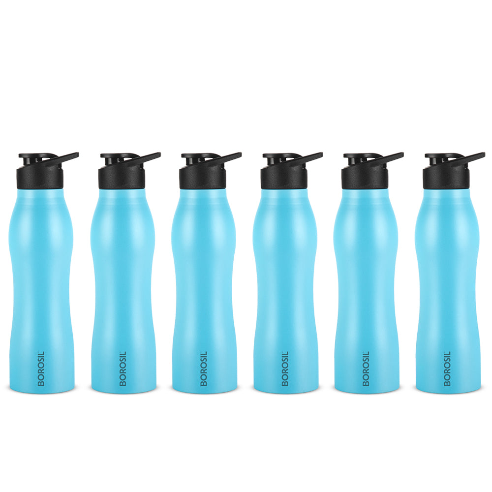 GripGo Single Wall Bottle Set, Blue