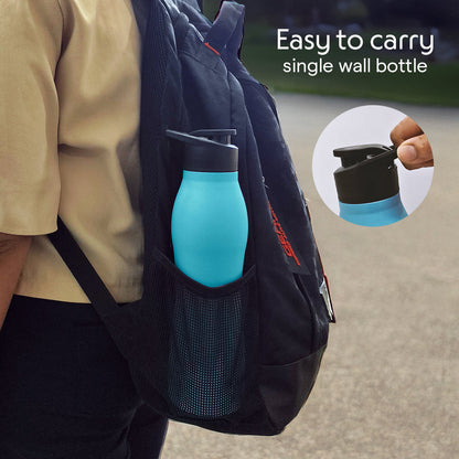 GripGo Single Wall Bottle Set, Blue