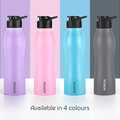 GripGo Single Wall Bottle Set, Blue