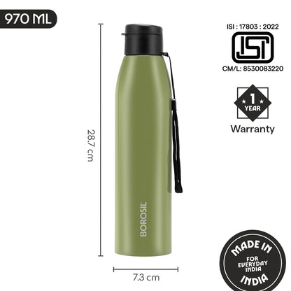 Glint Single Wall Bottle, Green
