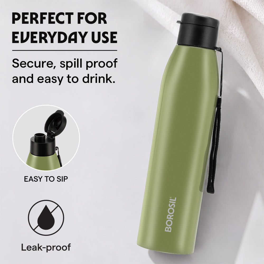 Glint Single Wall Bottle, Green