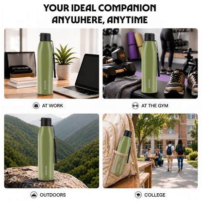 Glint Single Wall Bottle, Green