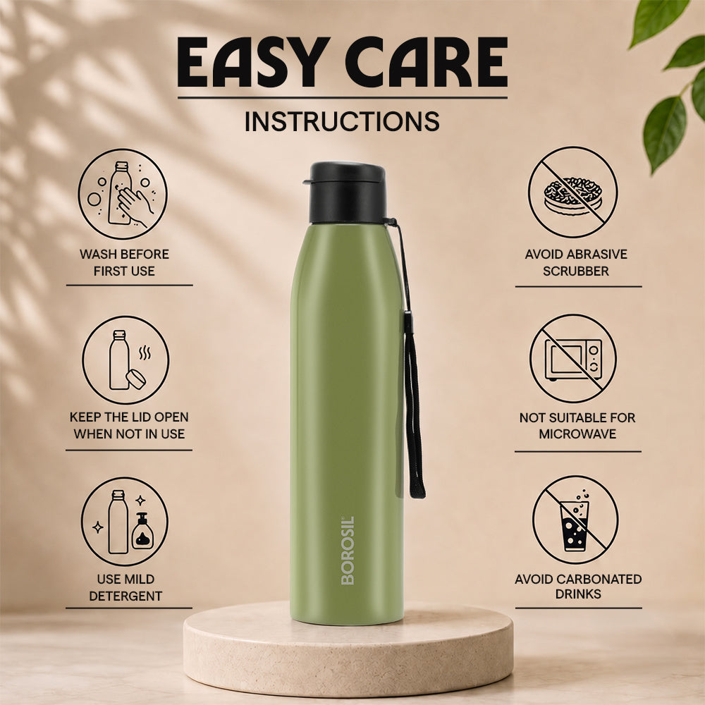 Glint Single Wall Bottle, Green