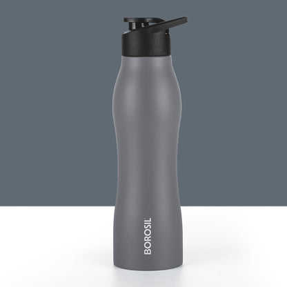 GripGo Single Wall Bottle Set, Grey