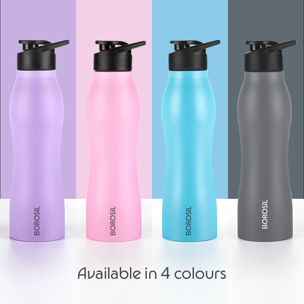 GripGo Single Wall Bottle Set, Grey