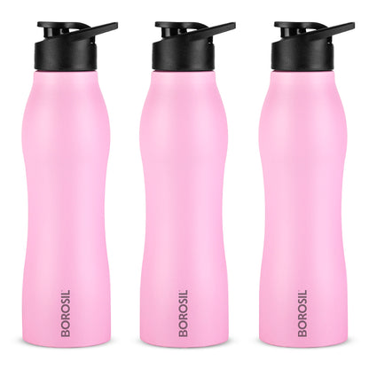 GripGo Single Wall Bottle Set, Pink