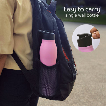 GripGo Single Wall Bottle Set, Pink