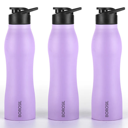 GripGo Single Wall Bottle Set, Purple