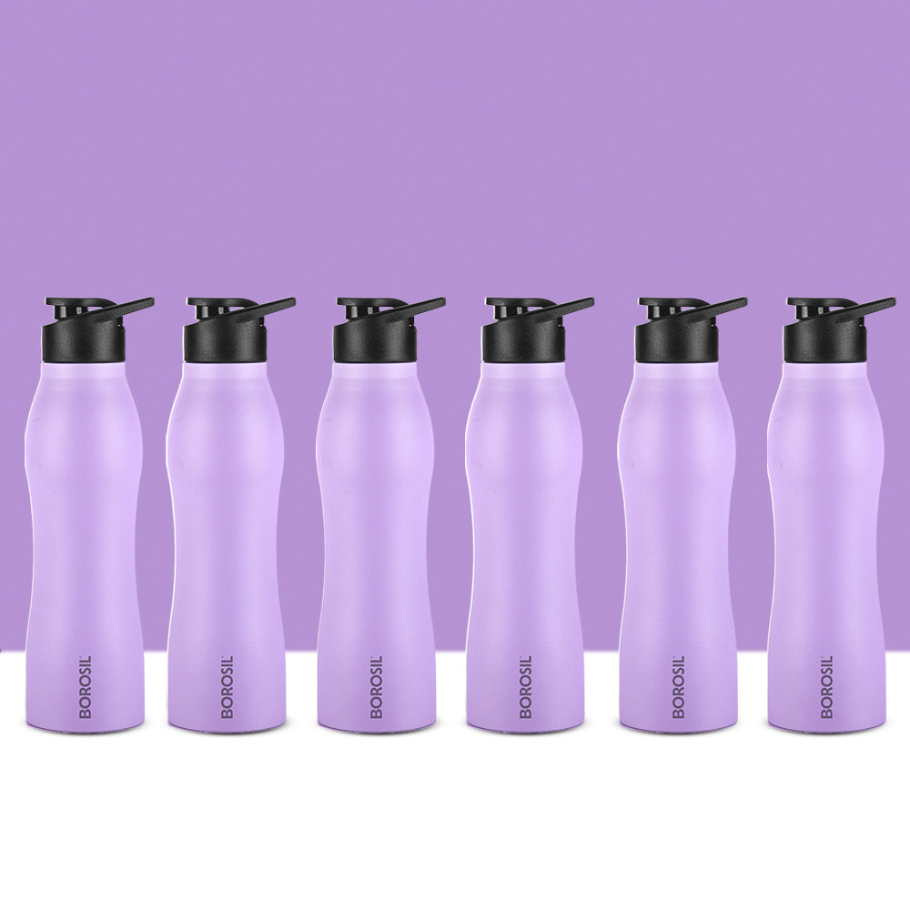 GripGo Single Wall Bottle Set, Purple